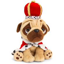 Keel Toys SD1653 Soft Toy King Pugsley, Brown