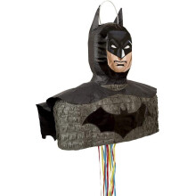 Unique Party 66185 Batman Pinata - Pull-String Shaped Pinata with Batman Symbol for Superhero Birthday Parties