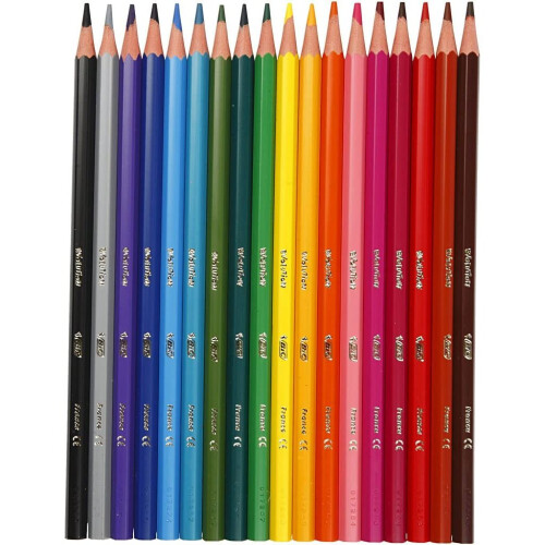 BIC BIC Kids Evolution ECOlutions Colouring Pencils - Assorted Colours, Cardboard Wallet of 18 1