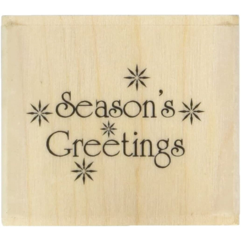 Art Stamps Seasons Greetings Inca Stamp, Black