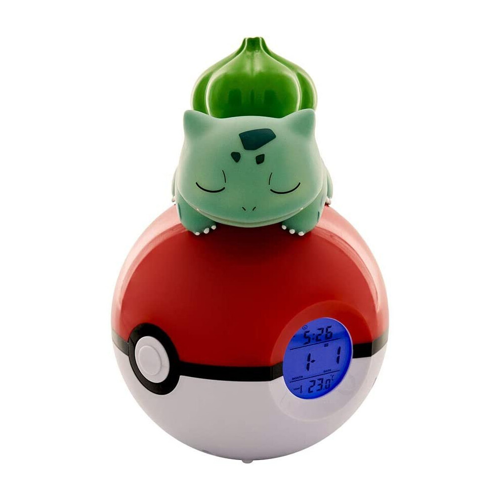 TEKNOFUN 811367 Bulbasaur Pokemon Radio FM Alarm Clock - Red/White