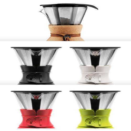 Bodum Bodum Pour Over Coffee Maker with Filter, Borosilicate Glass - 1.0 L, Black 2