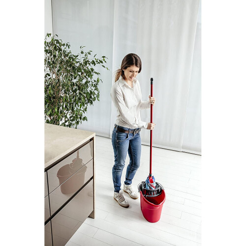 Vileda Vileda  Super-Easy Torsion Power Mop Bucket, Red 1