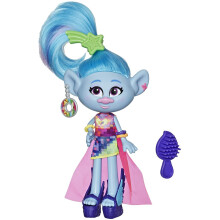 Dream Works Trolls Glam Chenille Fashion Doll with Dress, Shoes and More, Inspired by Trolls World Tour, Toy for Girl 4 Years and Up