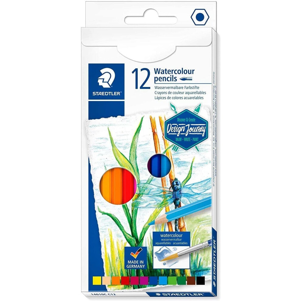 Staedtler Journey 14610C Box of 12 Assorted Watercolour Pencils