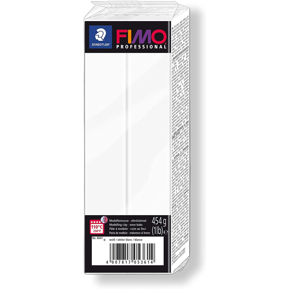 STAEDTLER FIMO Professional 8041-0 oven-hardenening modelling clay 454g, White