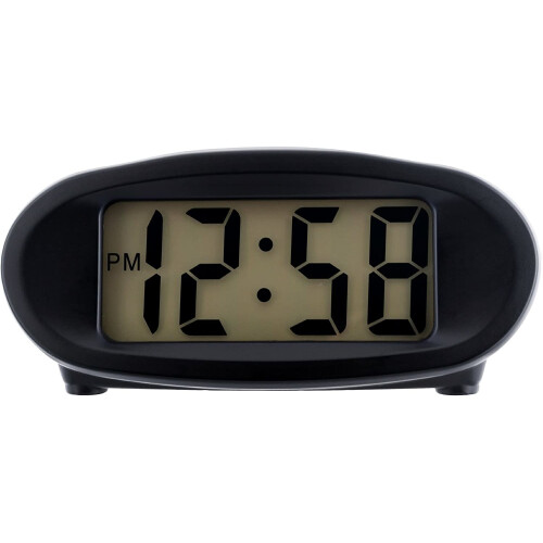 Acctim Acctim 14193 Eclipse Solar Dual Power Alarm Clock, Black 1