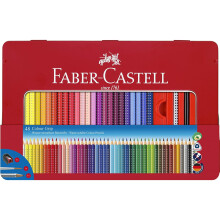 FABER-CASTELL Box mit 48 Farbstiften Colour Grip - Verschiedene Farben