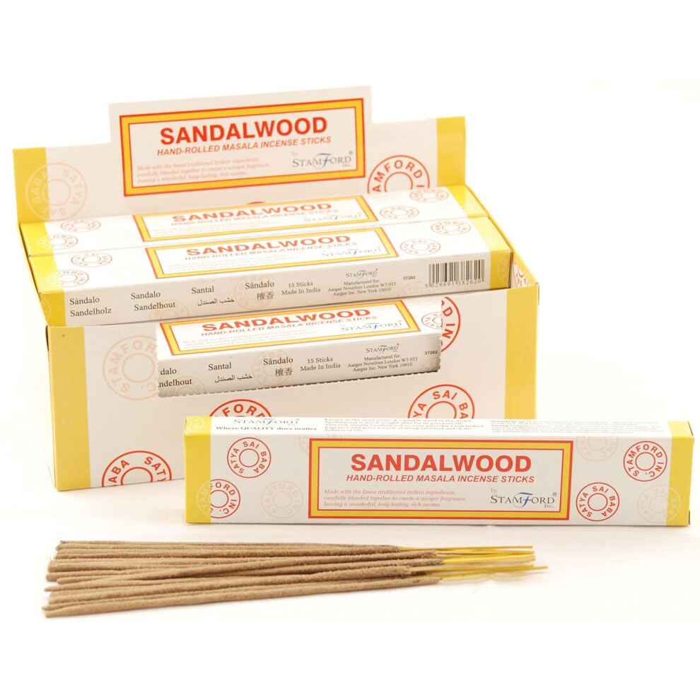 Stamford Sandalwood Masala Incense, 15 Sticks x 12 Packs-image-OPC-P5W2YJZ-NEW