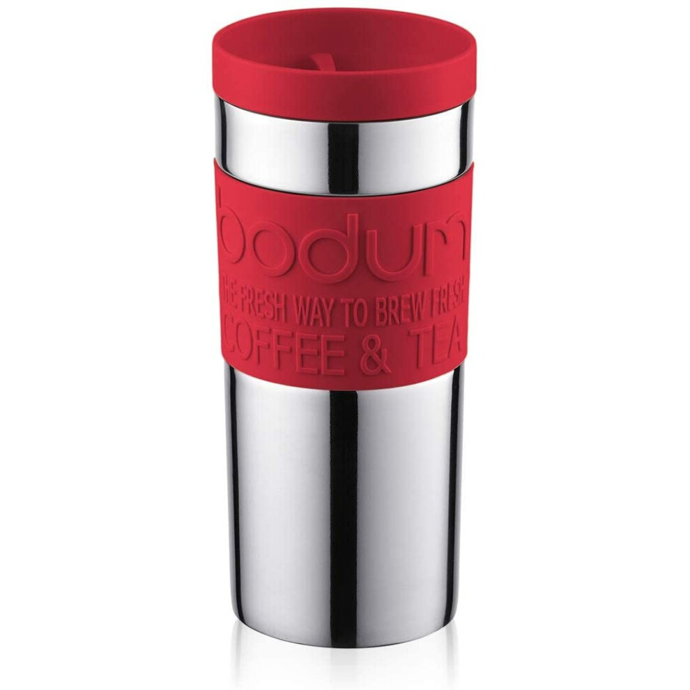 Bodum Travel Mug, Vacuum, Stainless Steel - 0.35 L, Red