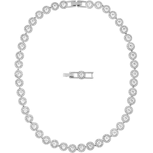 Swarovski Angelic Necklace, White, Rhodium Plated