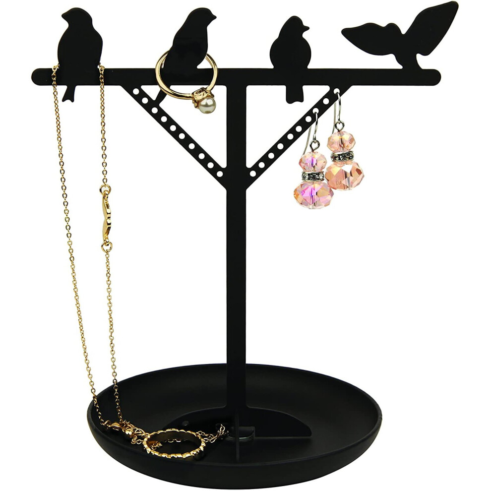 KIKKERLAND Bird Jewellery Stand, 13.3 x 10.2 x 15.2 cm