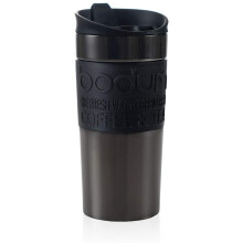 TRAVEL MUG Vacuum Travel Mug, 0.35 l, flip lid, Gun-metal