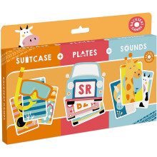 Cartamundi Children's Backseat Card Games-Suitcase, Plates, Sounds 3 Pack