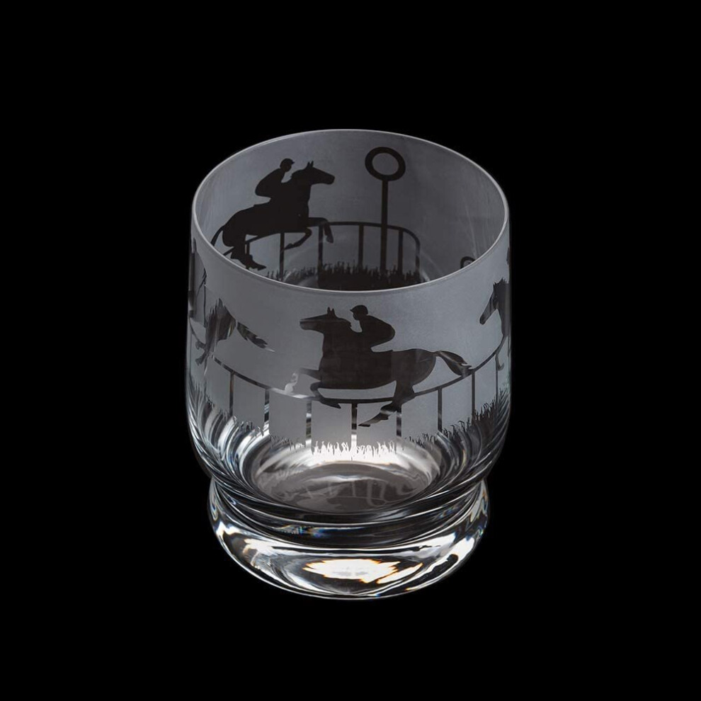 Dartington Crystal Aspect Tumbler Horse Racing, 100 Mm (H) 35 Cl