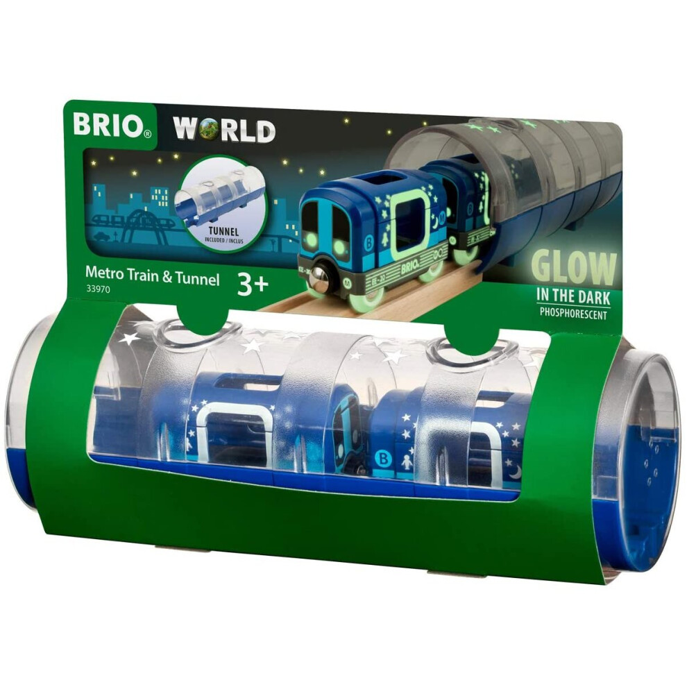 BRIO 33970 World-Tunnel & Glow in The Dark Metro Train