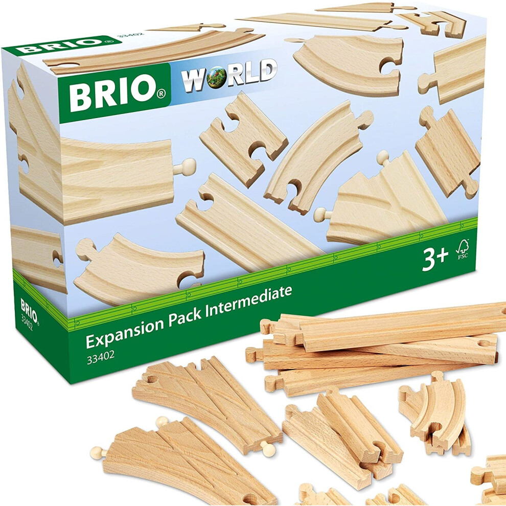 BRIO World Railway Track Expansion Pack - Intermediate