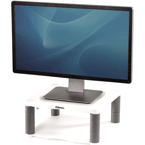 Fellowes Fellowes Premium Adjustable Monitor Riser - Platinum