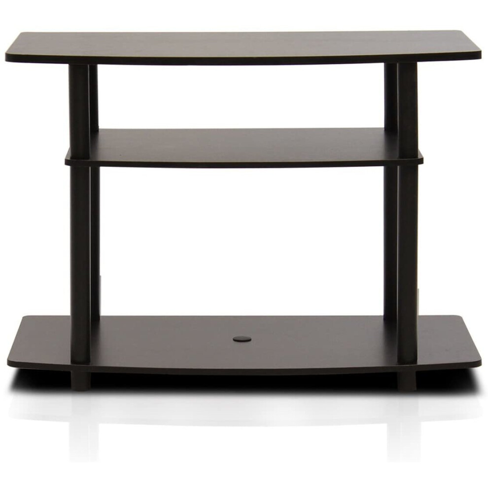 Furinno Toolless TV Stands, Wood, Dark Brown/Black, one size