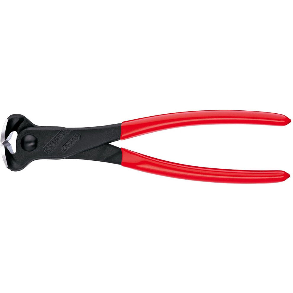 KNIPEX 68 01 200 EAN End Cutting Nipper black atramentized plastic coated 200 mm
