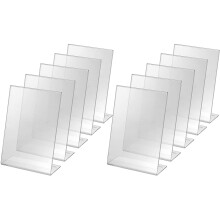 SIGEL TA212 Sign Holder, slanted, for A5, single-sided presentation, acrylic, transparent, 10 pcs.