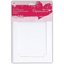 Papermania 7 x 5-inch 300 GSM Photo-Fit Tri Fold Aperture Cards and Envelopes, Pack of 4, White
