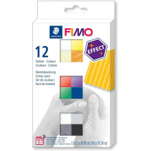 FIMO EFFECT Muovailuvaha, 12 kappaleen sarja 0,000000 Musta