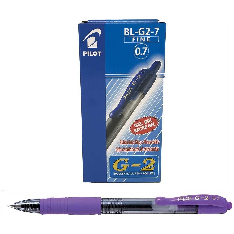 Pilot G207 Retractable Gel Rollerball 0.7 mm Tip (Box of 12) - Violet