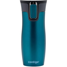 Contigo West Loop AutoSeal Travel Mug - 470 ml Bay, Stainless Steel Vacuum Insulated, Leakproof, BPA-Free Easy-Clean Lid