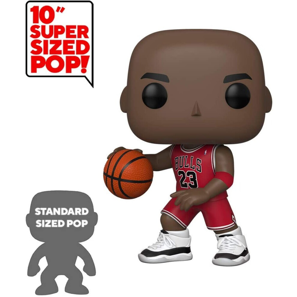 Funko 45598 POP Bulls-10 (Red Jersey) NBA Michael Jordan Collectible Figure, Multicolour