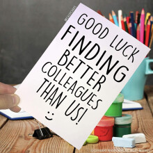 Funny New Job Card, Coworker Leaving, Good Luck, Congrats New Job Colleague Leaving Goodbye Leaving Job Funny Card Joke, Banter, Office PC40
