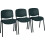 Office Hippo Heavy Duty Stackable Reception Chair, Black Frame, Fabric, Charcoal 7