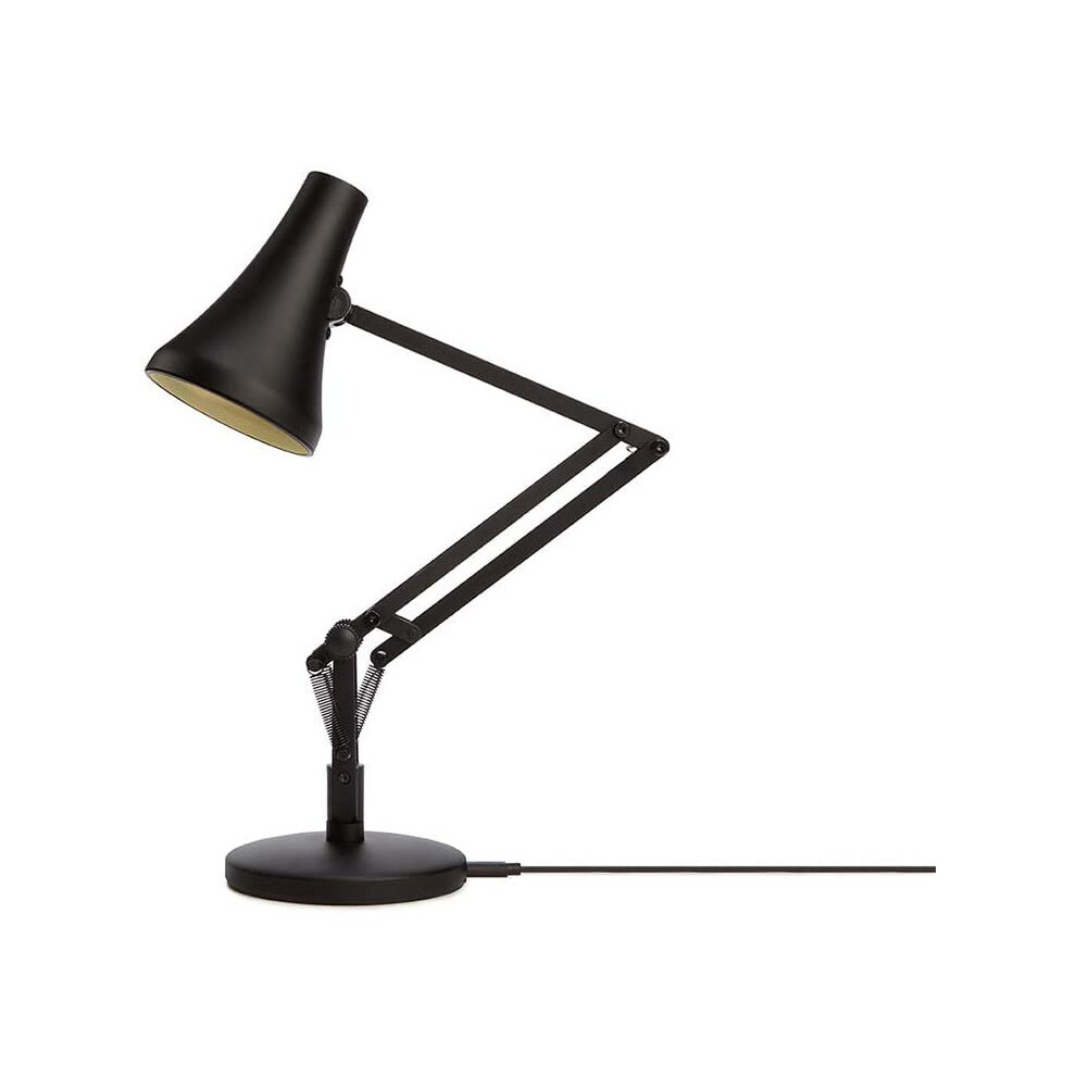 Anglepoise 90 Mini, Anodised brushed aluminium finish, Carbon Black