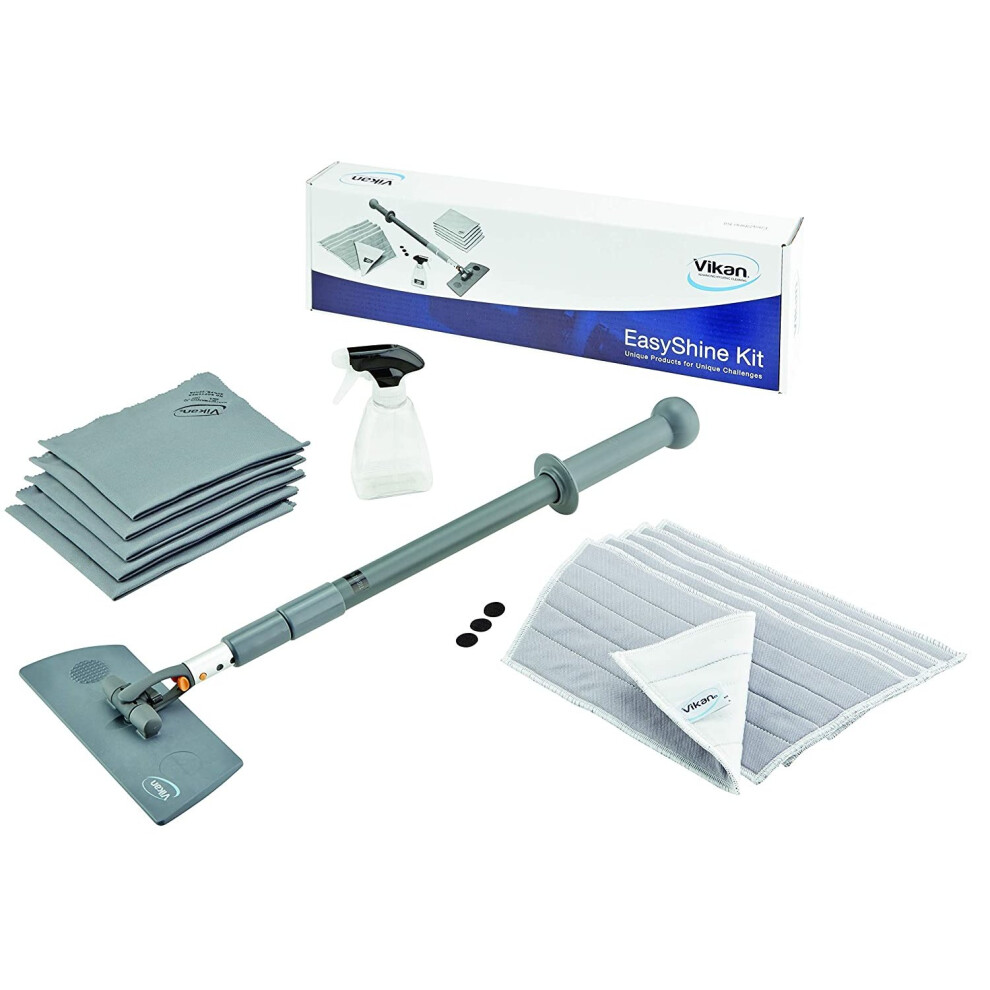 Vikan 549101 Easy Shine Kit with Flexible Mop Frame, Grey, 605 mm Length, 170 mm Width, 75 mm Height