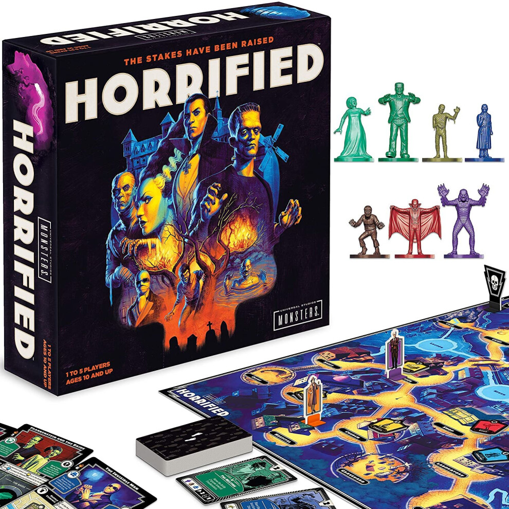 Ravensburger 26827 Horrified: Universal Monsters Strategy Game for Kids & Adults Age 10 Years and Up-The Stakes Have be Raised