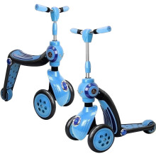 Allkindathings BI288Blue 2 in 1 Scooter and Balance Bike, Blue