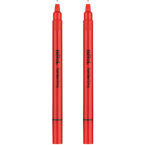 Berol Handwriting Pens, Round Shape, Washable Black Ink, Bright Barrels, 2 Count 2