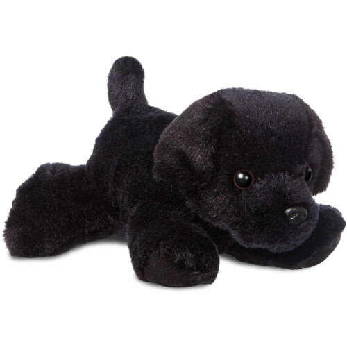 Aurora World AURORA, 31295, Mini Flopsies Schwarzer Labrador Hund, 20cm, Plüschtier, 8"