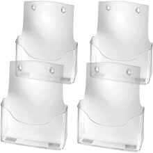 SIGEL LH110 Table-Top Literature Holder, for A4, acrylic, clear, 4 pcs.