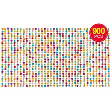 Baker Ross Rainbow Self-Adhesive Acrylic Jewels for Kids' Crafts and Art Projects, Cards, Party Bags, and Decorations (Pack of 900)