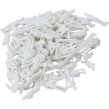 BQLZR White umalet arkitektonisk 1: 100 skala modelfigurer st?ende sm? mennesker figurer for miniatyrscener hvid farvepakke p? 100