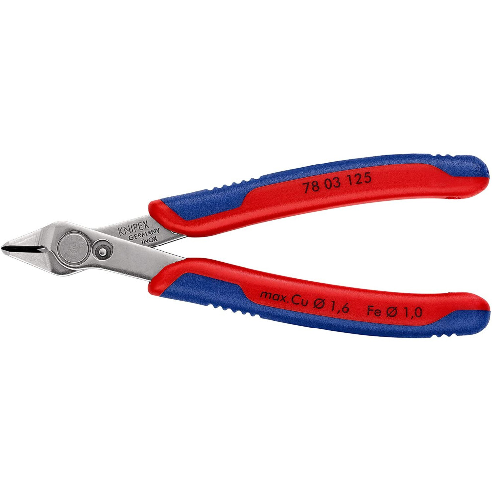 KNIPEX 78 03 125 Electronic Super Knips with multi-component grips 125 mm