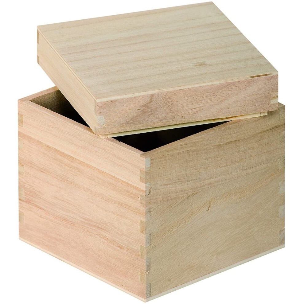 Artemio Wooden Cube Box, Wood