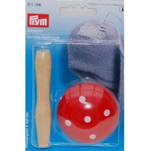 Prym Darning Mushroom, Wood, Red, 60mm