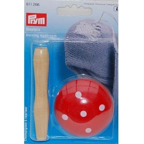 Prym Prym Darning Mushroom, Wood, Red, 60mm
