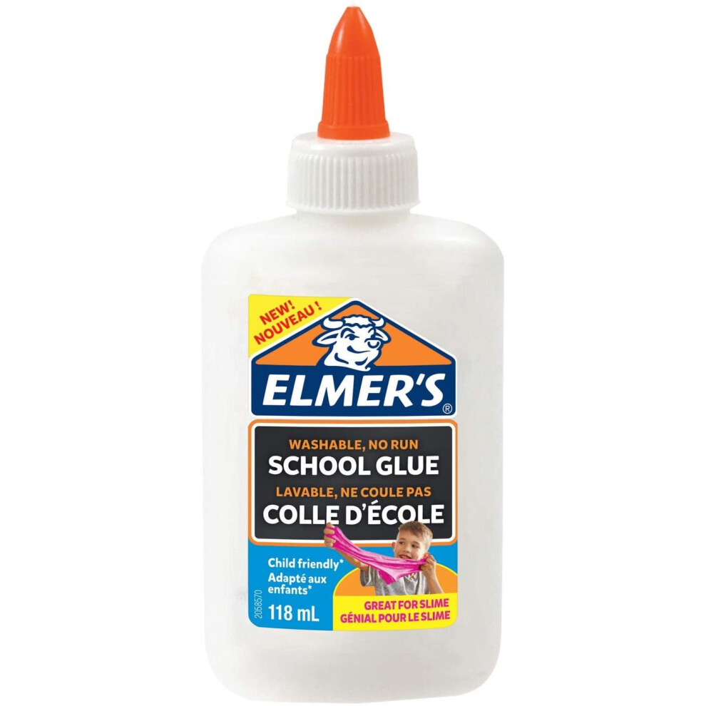 Elmer's Liquid Pva Glue, Washable, White, 118Mlâ Great For Making Slime 3026980444914