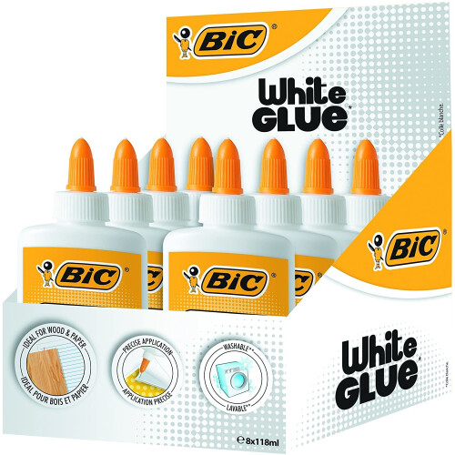 BIC BIC 118 ml White Glue (Box of 8)