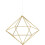 Umbra Umbra Prisma Wall Decor, Brass, Set of 6 8