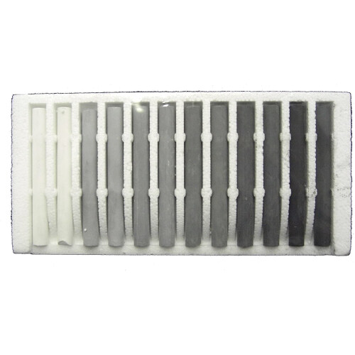 Jakar 7623 Assorted Greys Komprimierter Kohlestift (12er-Pack) 2