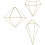 Umbra Umbra Prisma Wall Decor, Brass, Set of 6 9